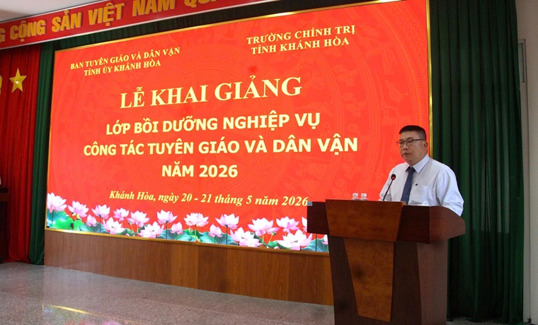 Khai mạc Lớp tập huấn nghiệp vụ công tác tuyên giáo và dân vận năm 2026